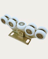 Vozíky pro samonosné kolejové brány, válečky, příslušenství bran, výrobce Polsko