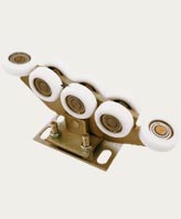 Vozíky pro samonosné kolejové brány, válečky, příslušenství bran, výrobce Polsko